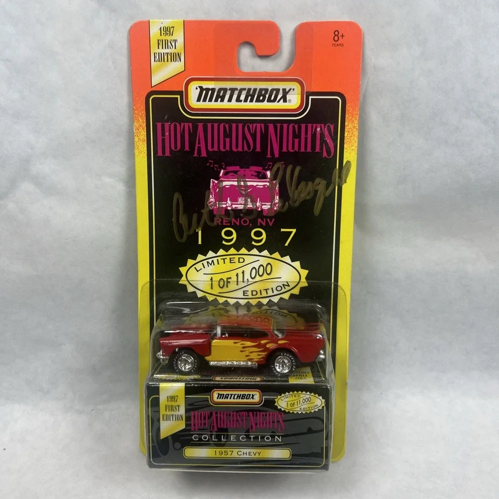 Matchbox 1957 Chevy Hot August Nights 1997 1st Ed Signed Arthur LeVesque‎ MOC